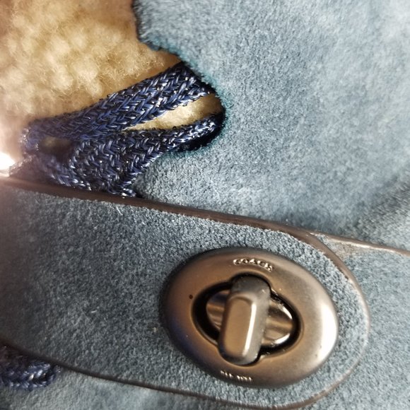 NEW Womens 9.5 COACH Boots - Navy Blue G1354 - Picture 4 of 11